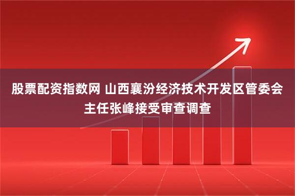 股票配资指数网 山西襄汾经济技术开发区管委会主任张峰接受审查调查